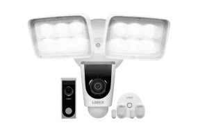 Home Monitoring Kit featuring 1080p HD Video Doorbell, Floodlight and 2 Window / Door Motion Sensors