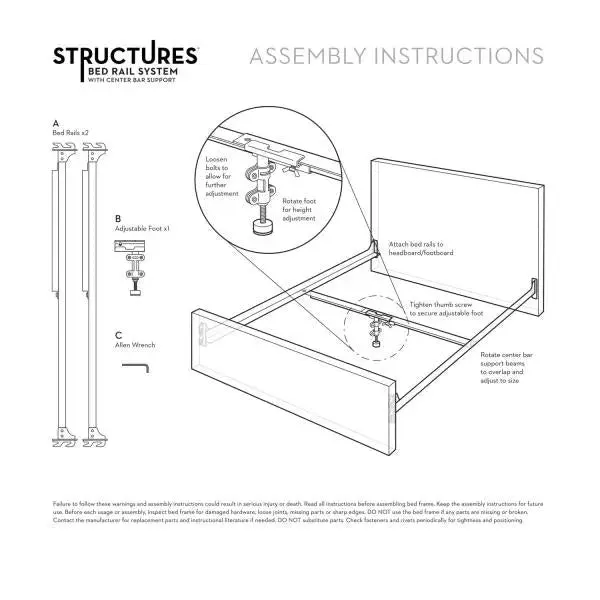 Hook-In Rail System with Center Bar