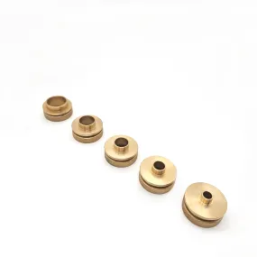 Individual Sets 1-3/16" Low Profile Solid Brass PC-Style Router Template Guide Bushings Sets and Lock Nuts