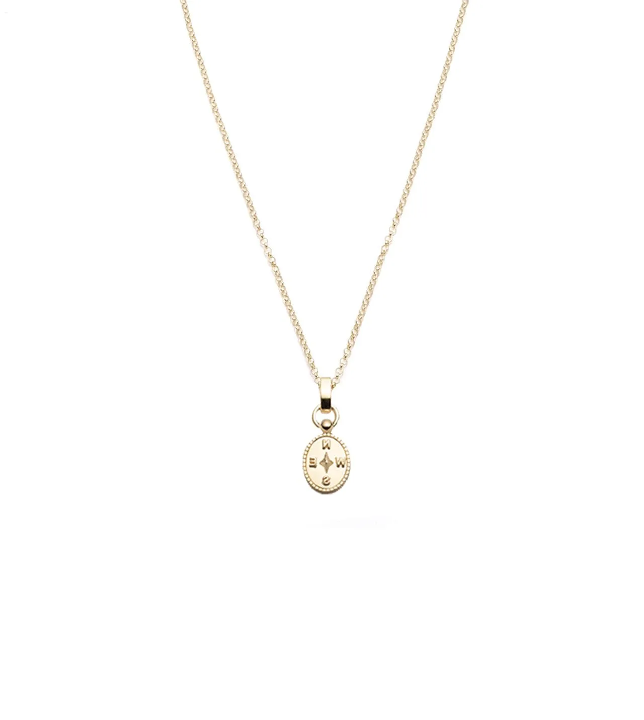 Internal Compass : Fine Belcher Slide Crest Necklace