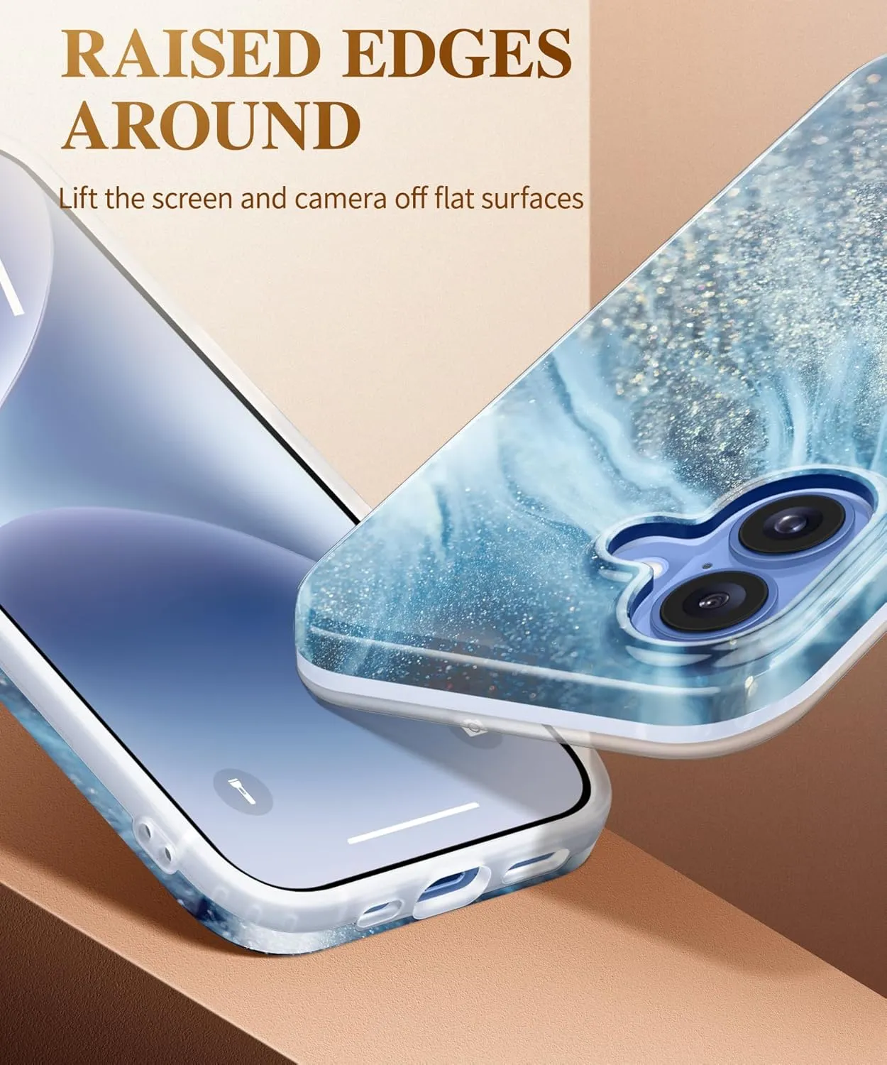 iPhone 16 Case Screen Protector & Camera Lens Protector Slim TPU Shockproof Bumper Protective Phone Case Cover