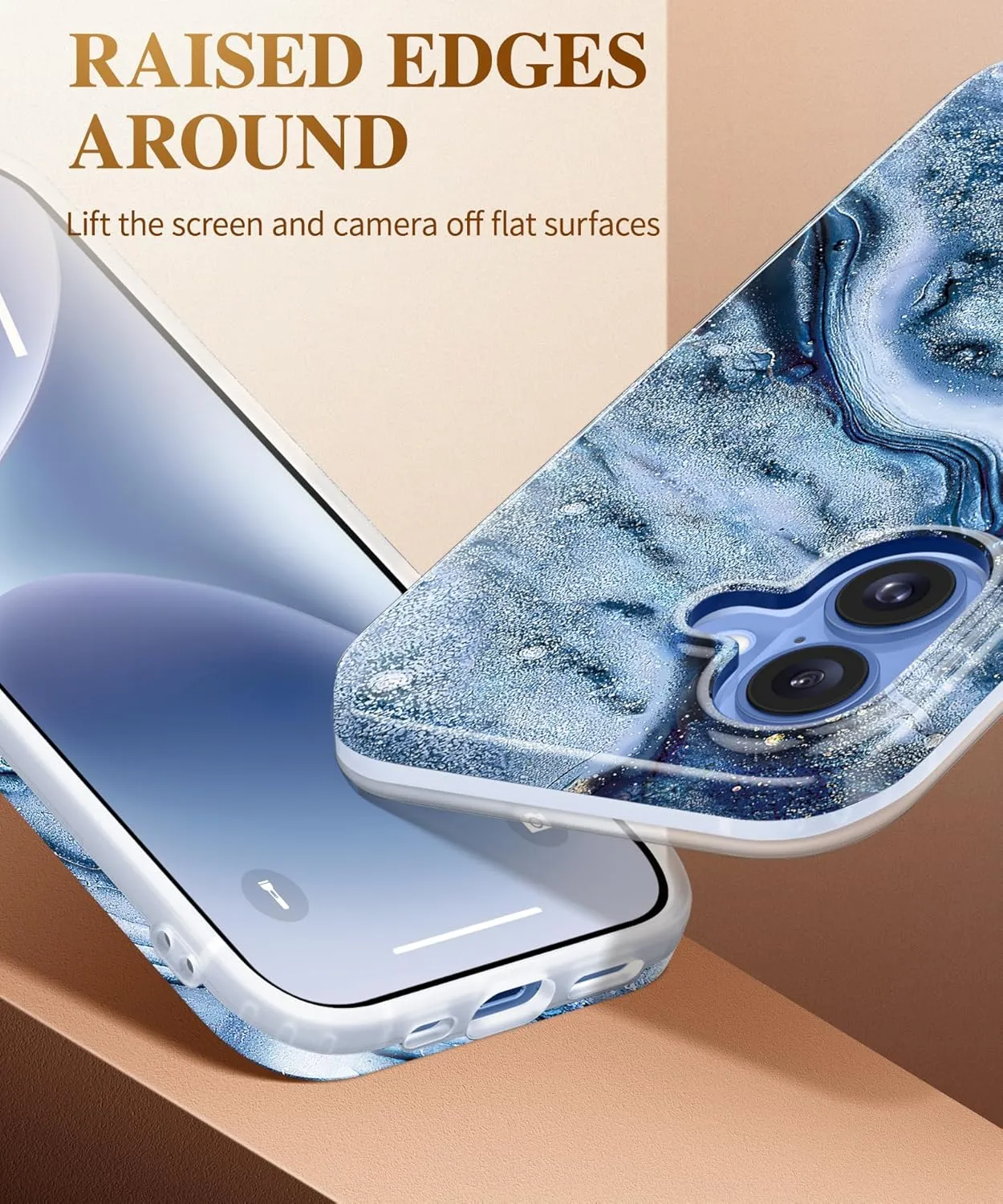 iPhone 16 Case Screen Protector & Camera Lens Protector Slim TPU Shockproof Bumper Protective Phone Case Cover