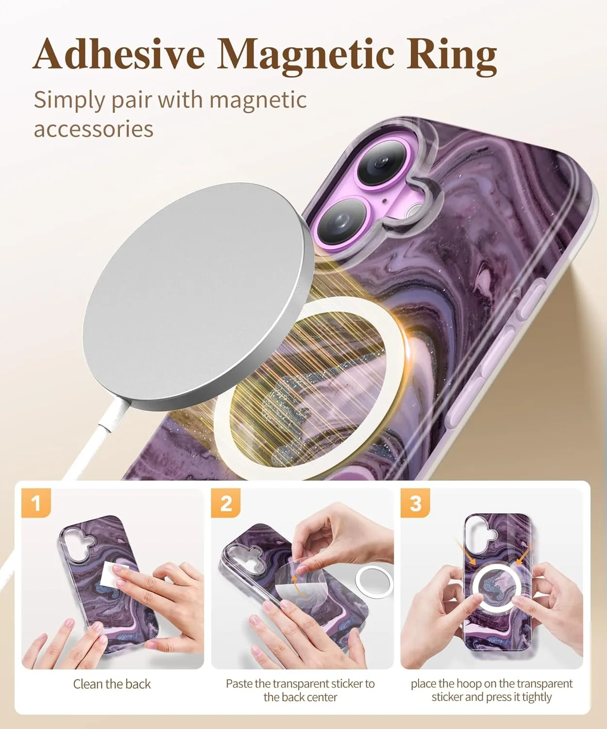 iPhone 16 Case Screen Protector & Camera Lens Protector Slim TPU Shockproof Bumper Protective Phone Case Cover