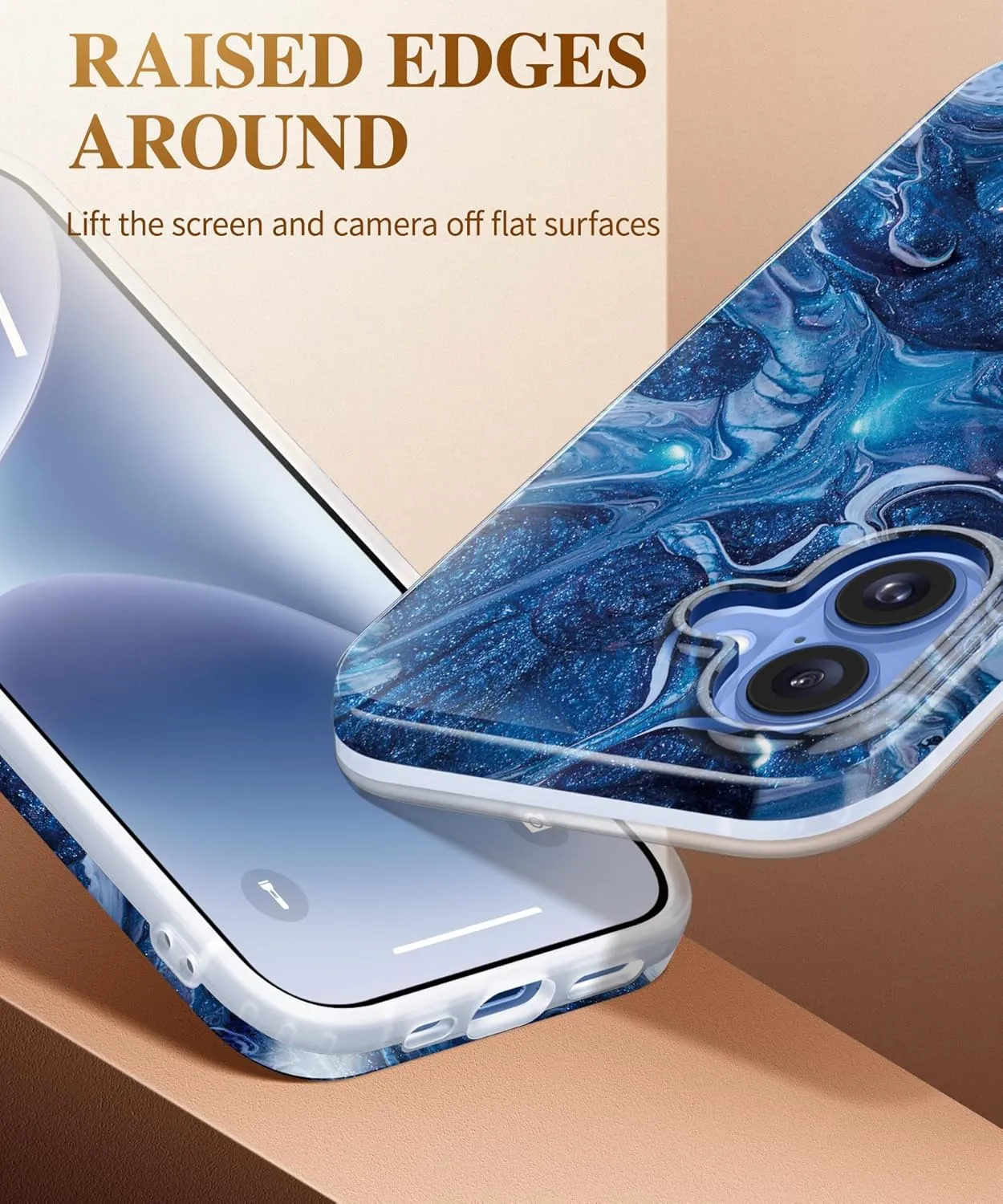 iPhone 16 Case Screen Protector & Camera Lens Protector Slim TPU Shockproof Bumper Protective Phone Case Cover