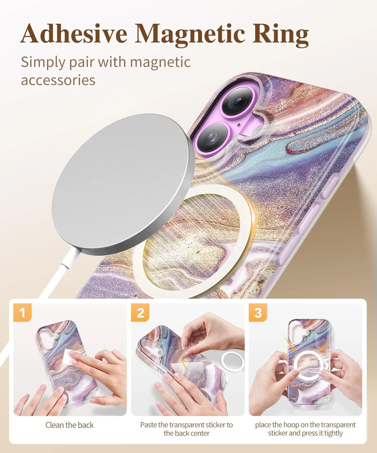 iPhone 16 Case Screen Protector & Camera Lens Protector Slim TPU Shockproof Bumper Protective Phone Case Cover