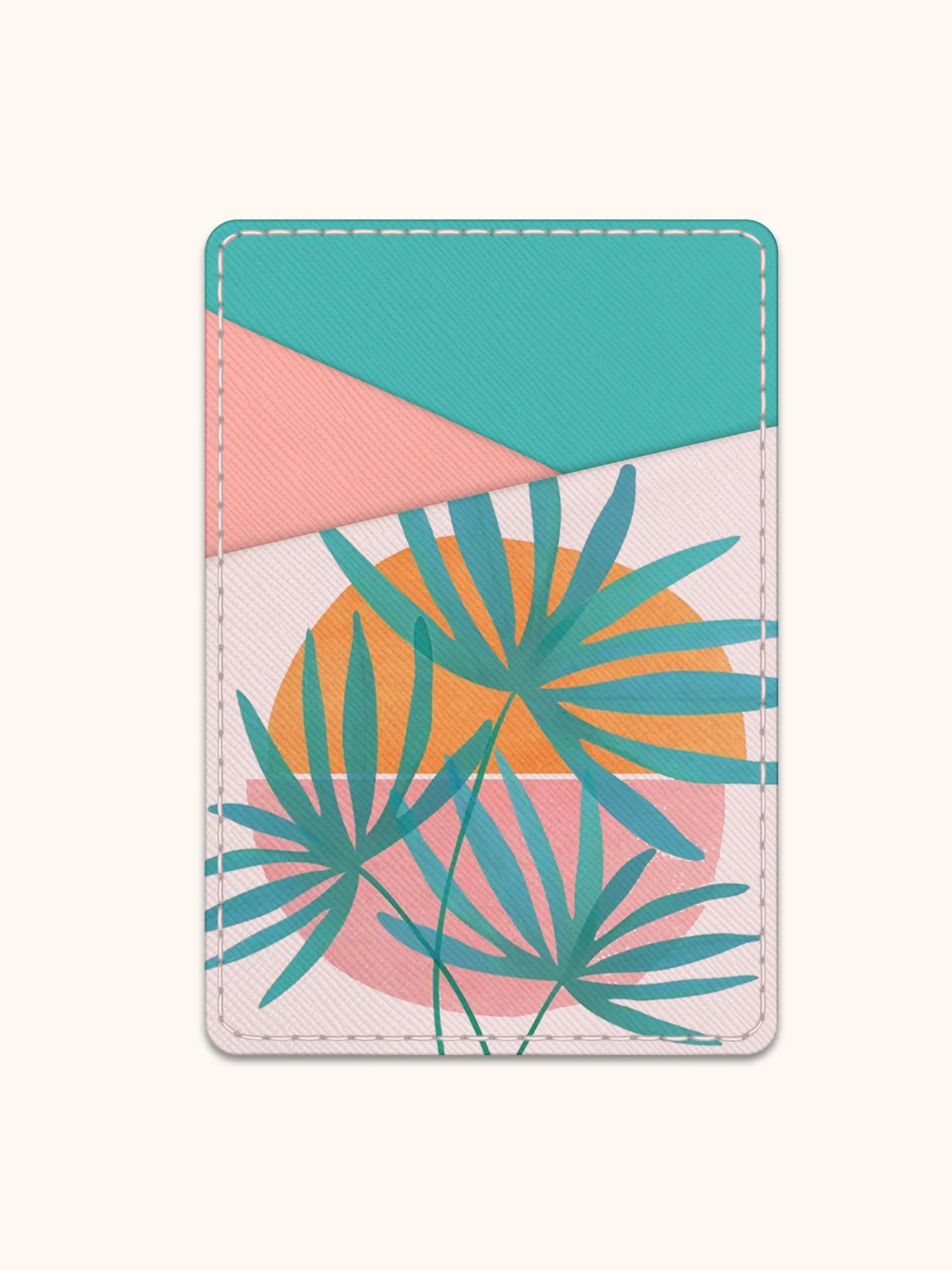 Island Sunset Stick-On Cell Phone Wallet