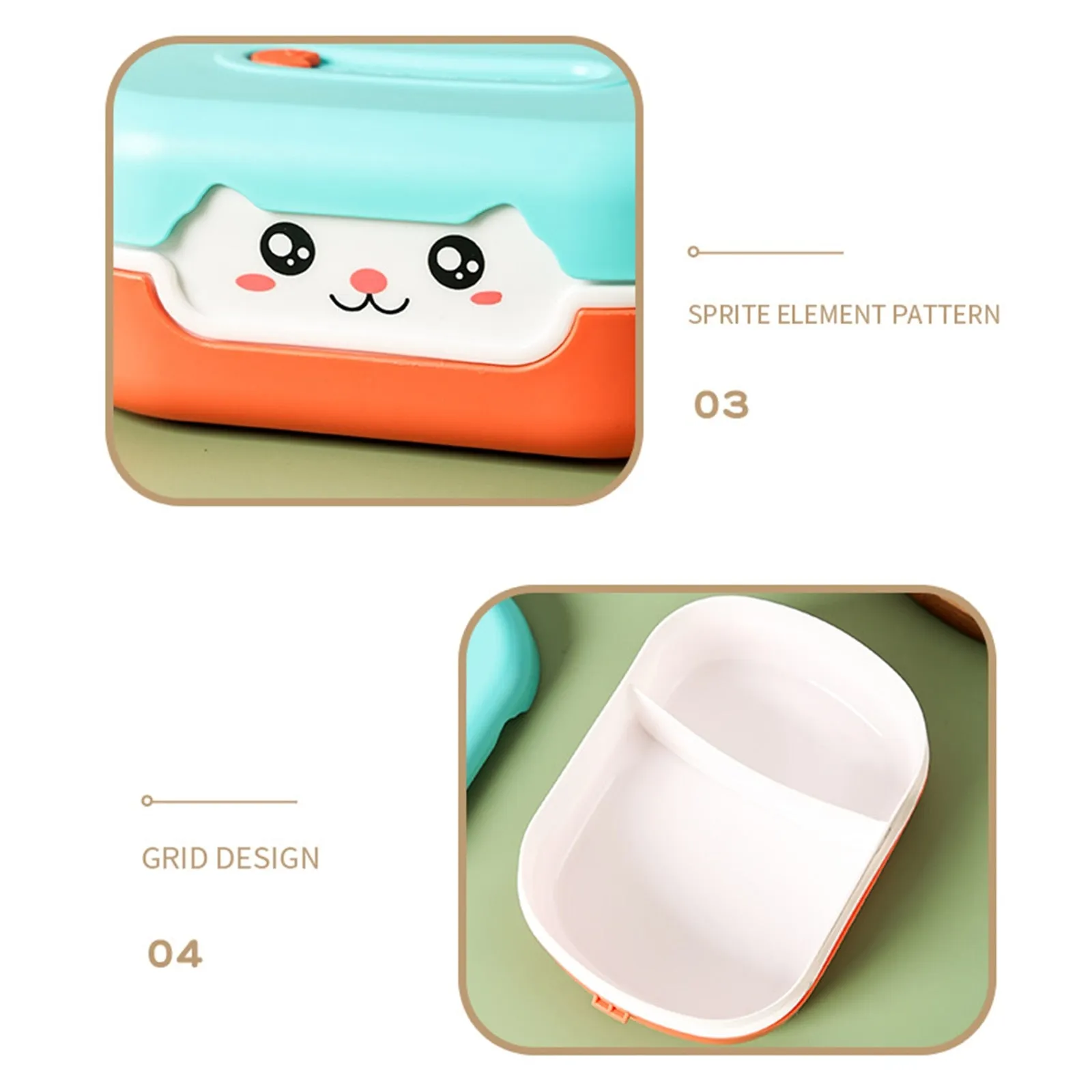 Japanese Cartoon Style Bento Box