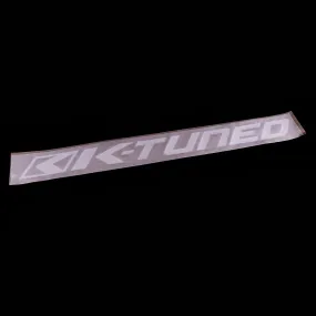 K-Tuned Windshield Banner - 3M Die Cut - 28" Wide - White - KTD-WSB-W28