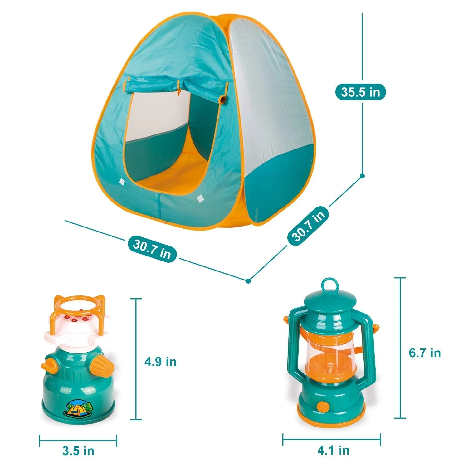 Kids Camping Gear Set with Pop Up Tent - 17 Piece Outdoor Adventure Kit