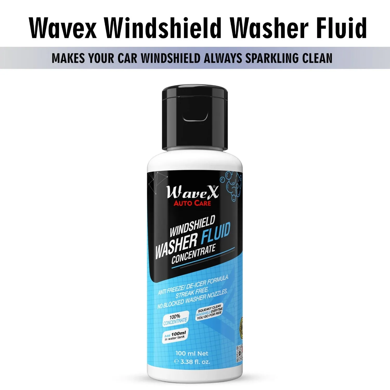 KIT-DCW Dashboard & Leather Conditioner Protectant Bumper 100g, Carnauba Car Wax 100g and Windshield Washer Fluid 100ml Combo