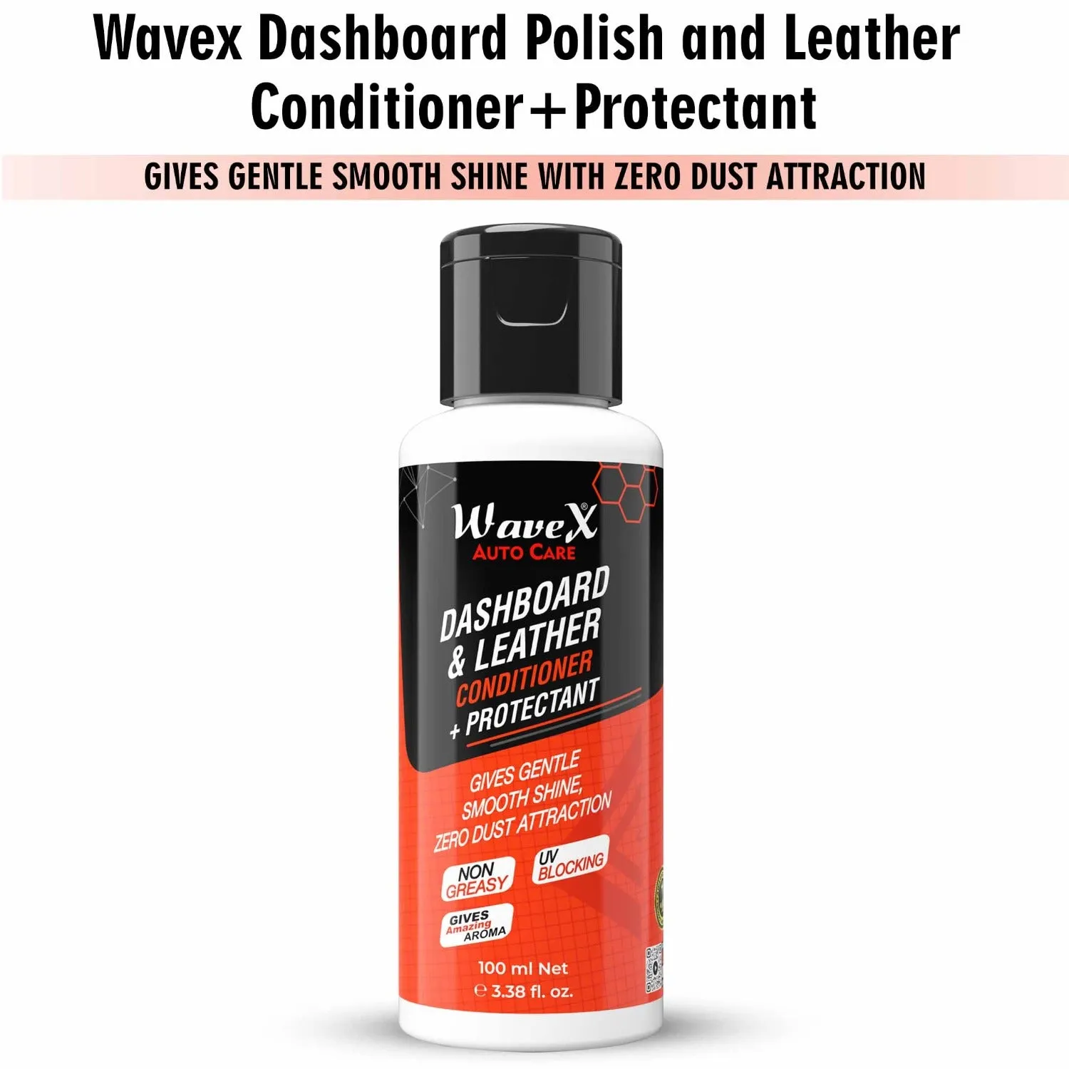 KIT-DCW Dashboard & Leather Conditioner Protectant Bumper 100g, Carnauba Car Wax 100g and Windshield Washer Fluid 100ml Combo