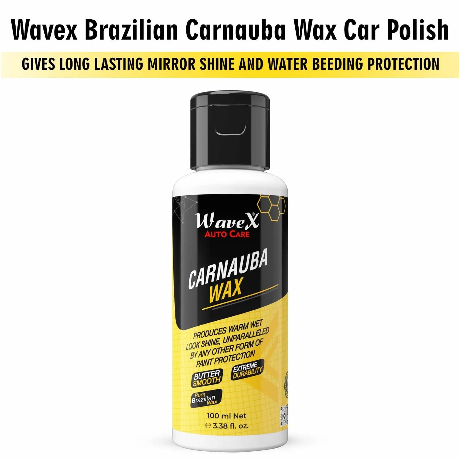 KIT-DCW Dashboard & Leather Conditioner Protectant Bumper 100g, Carnauba Car Wax 100g and Windshield Washer Fluid 100ml Combo