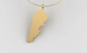 Lebanon Map Pendant Medium