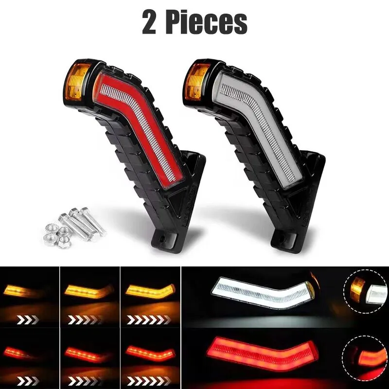 LED Side Marker Lights Trailer Side Lamp Flowing Turn Signal Lamp For Car Truck Tractor SUV Bus Boat Lorry Pickup Van RV 12V 24V