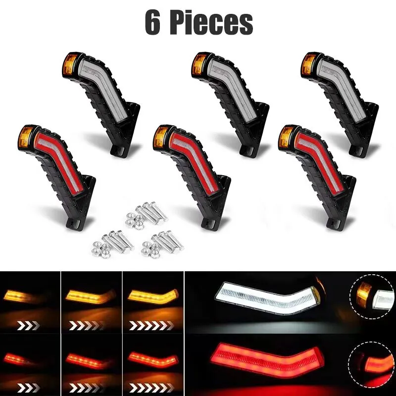 LED Side Marker Lights Trailer Side Lamp Flowing Turn Signal Lamp For Car Truck Tractor SUV Bus Boat Lorry Pickup Van RV 12V 24V