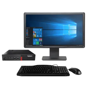 Lenovo ThinkCentre M710q Intel i3, 6th Gen Micro Desktop   20" Monitor