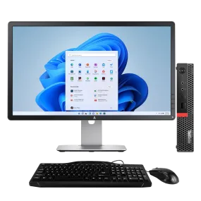 Lenovo ThinkCentre M920q Intel i5, 8th Gen Tiny PC with 20" Monitor