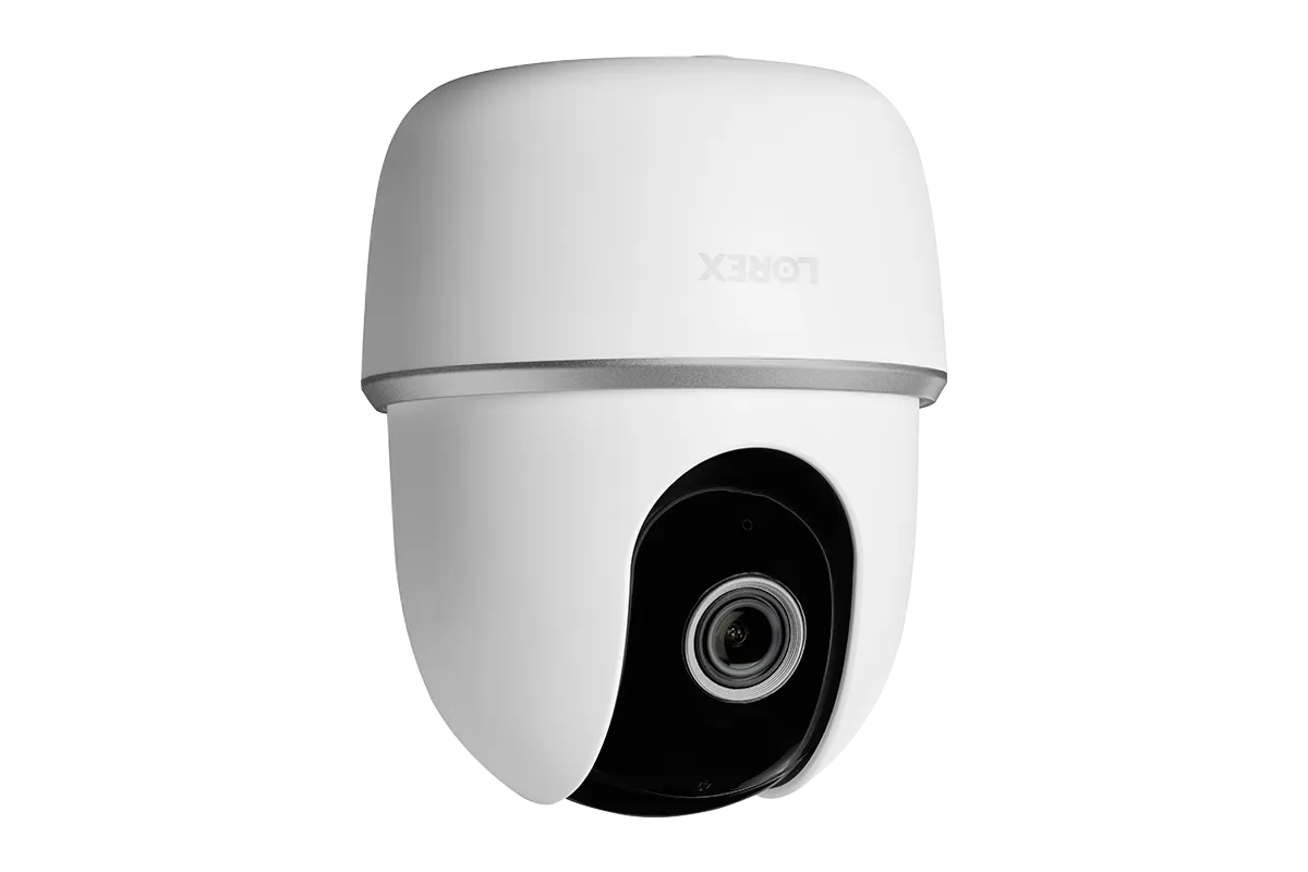 Lorex Smart Home Security Center with 2K Wire-Free Cameras, Two 2K Pan-Tilt Indoor Wi-Fi Security Cameras and Range Extender