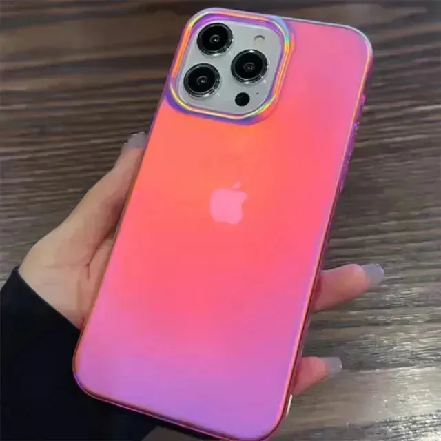 Luxury Laser Matte Clear Phone Case (For iPhones)