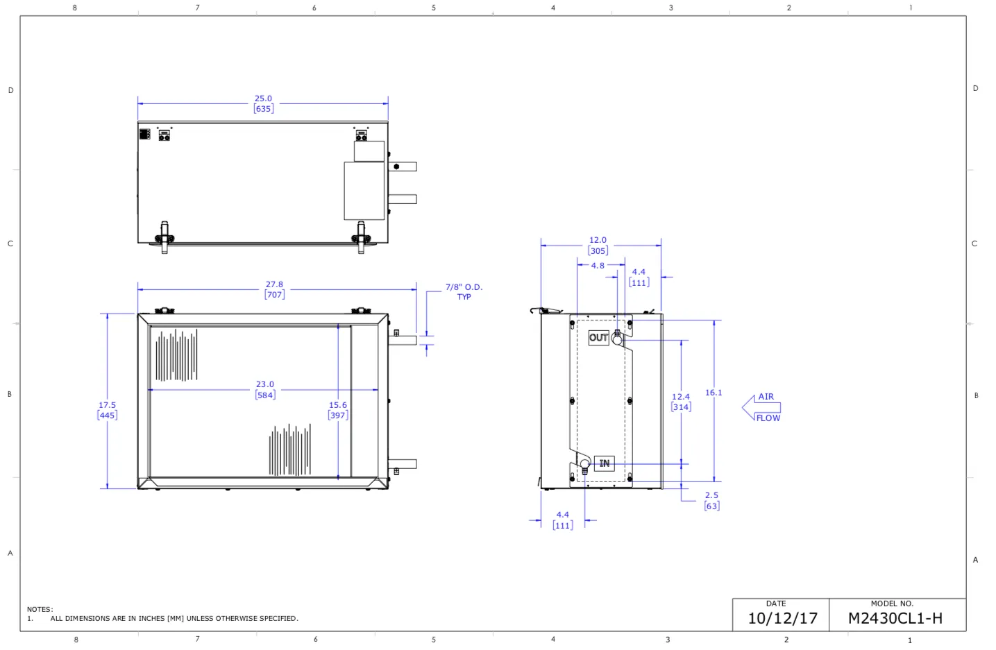 M2430CL1-H - Hydronic Module, Heating (with Hot Water Coil)