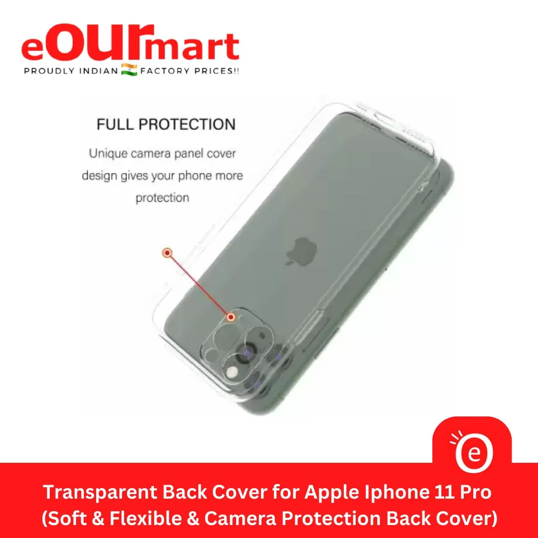 Mobile Back Cover for Apple iPhone 11 Pro ( Flexible | Silicone | Transparent )