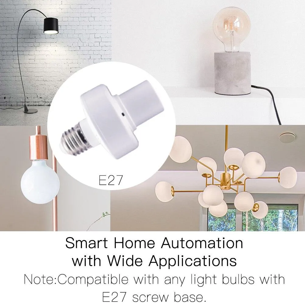 MOES WiFi Smart Light Bulb Adapter Lamp Holder Base AC 85-250V Timmer Remote E27 Lampholder