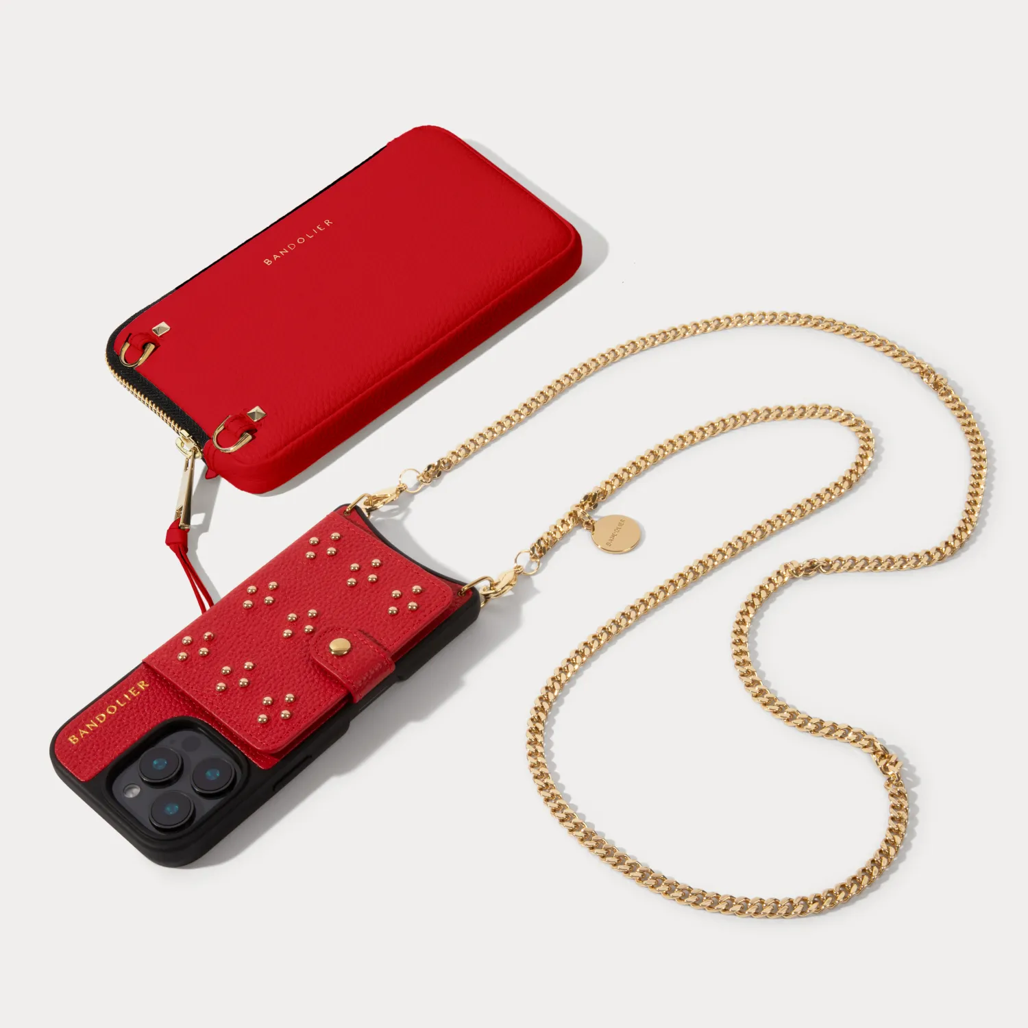 Mona MagSafe Crossbody Set - Red/Gold