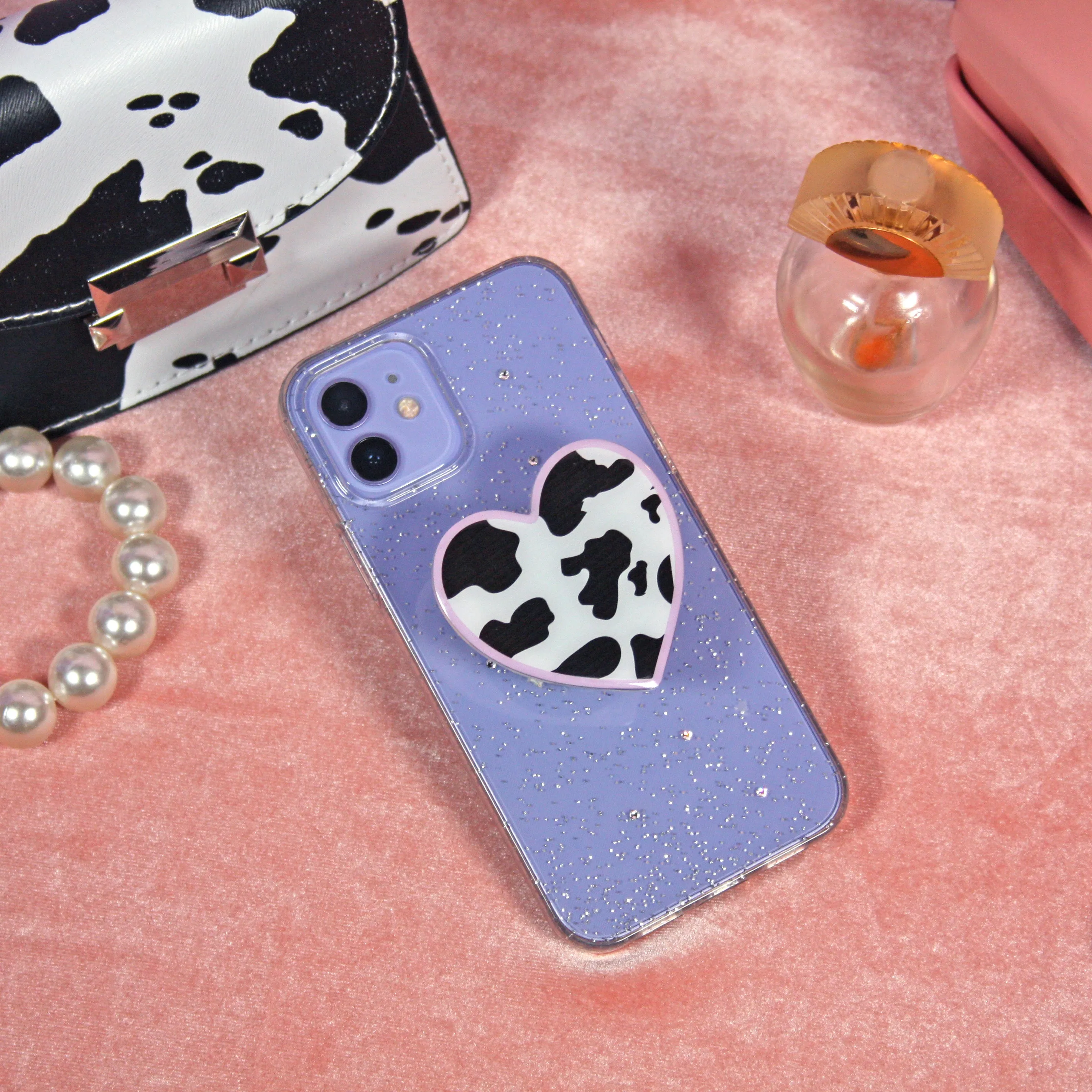 Moo Heart Phone Grip