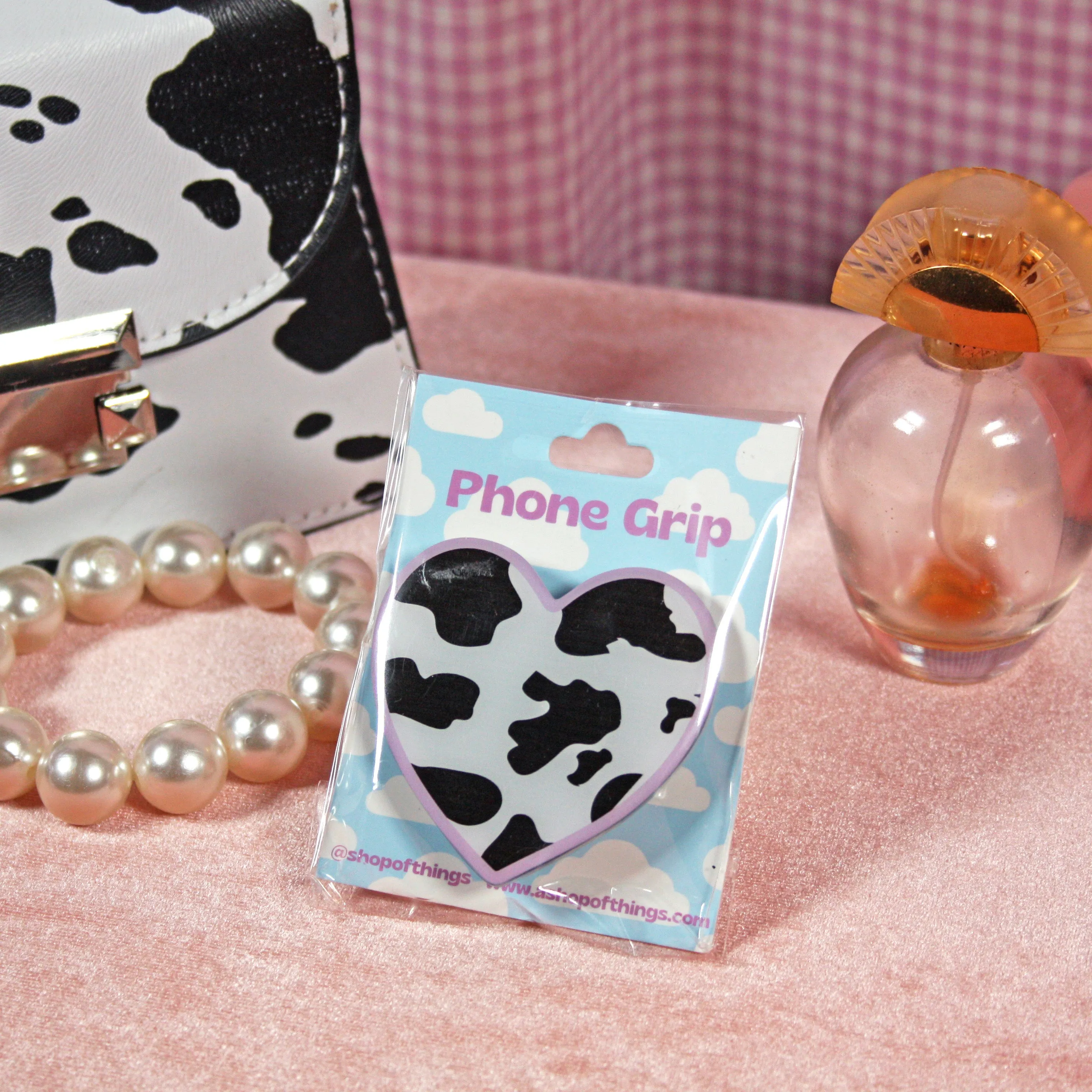 Moo Heart Phone Grip