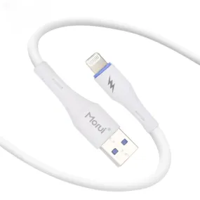 Morui Mc-01 Long 1m Usb To Iphone Data Cable | 3a Output | Qualcomm 3.0 Ultra Fast Charging