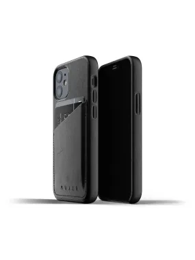 Mujjo Full Leather Wallet Case for iPhone 12 Mini Black