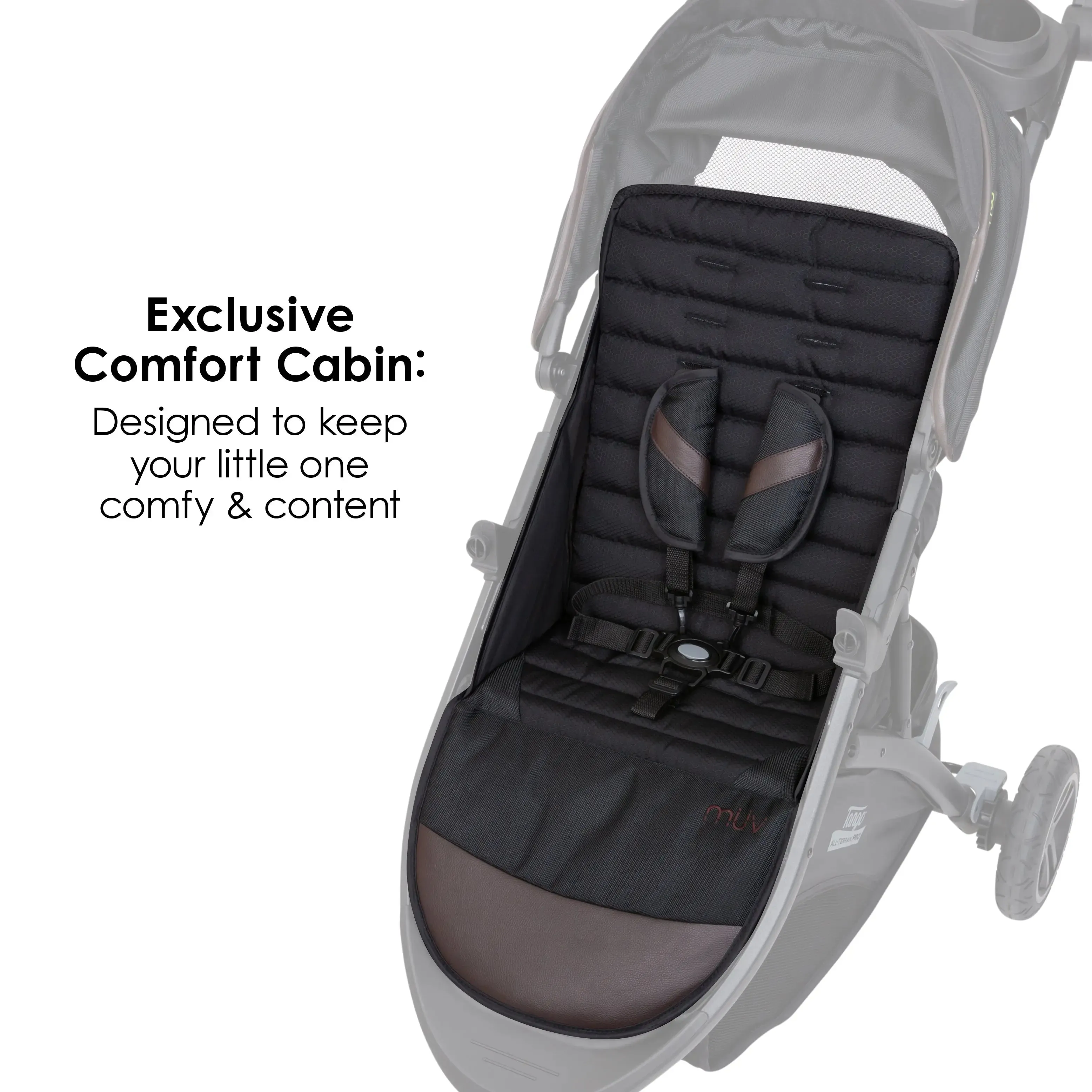 MUV® Tango™ Pro Stroller Travel System with Ally™ 35 Infant Car Seat - Uptown Brown