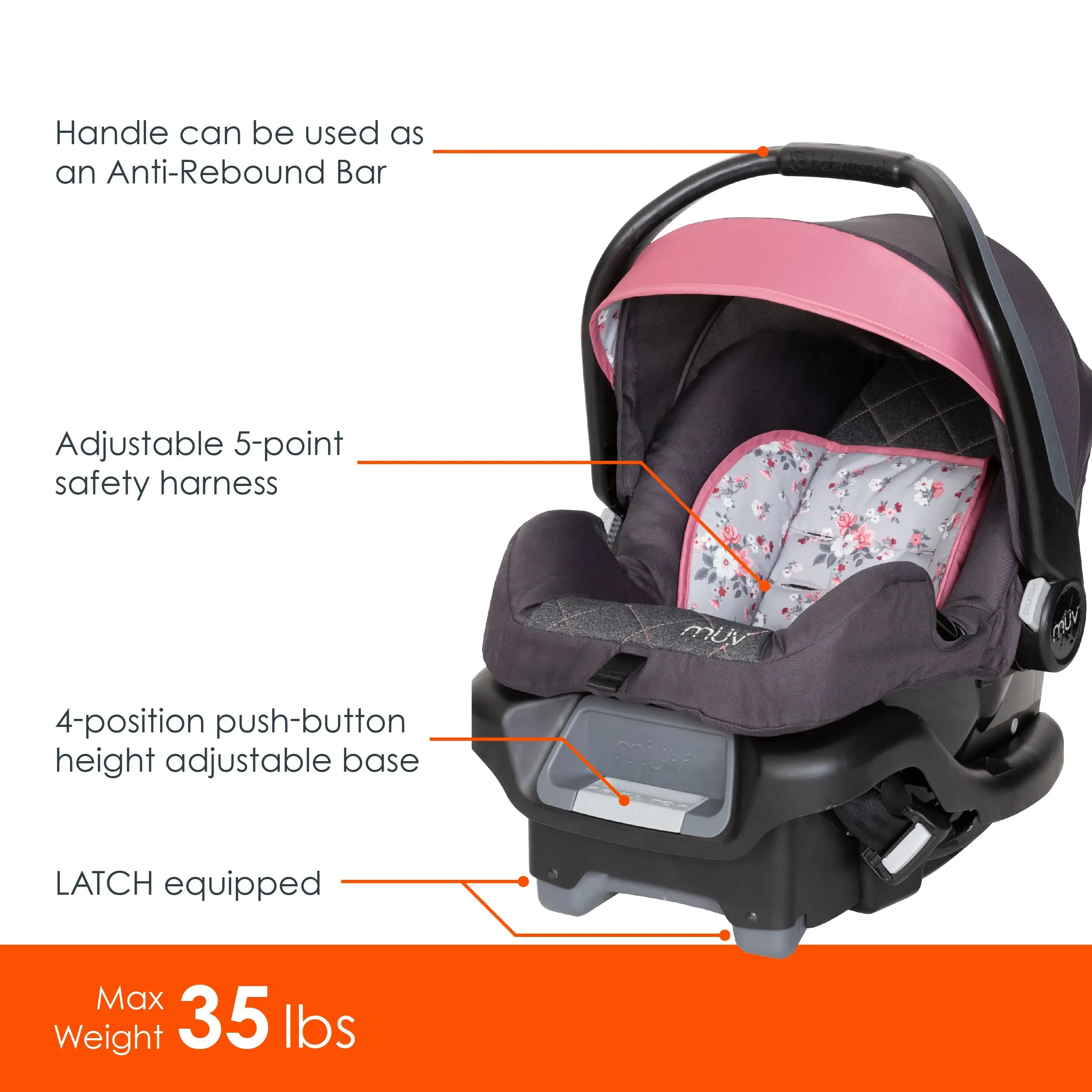 MUV® Tango™ Pro Stroller Travel System with Ally™ 35 Infant Car Seat