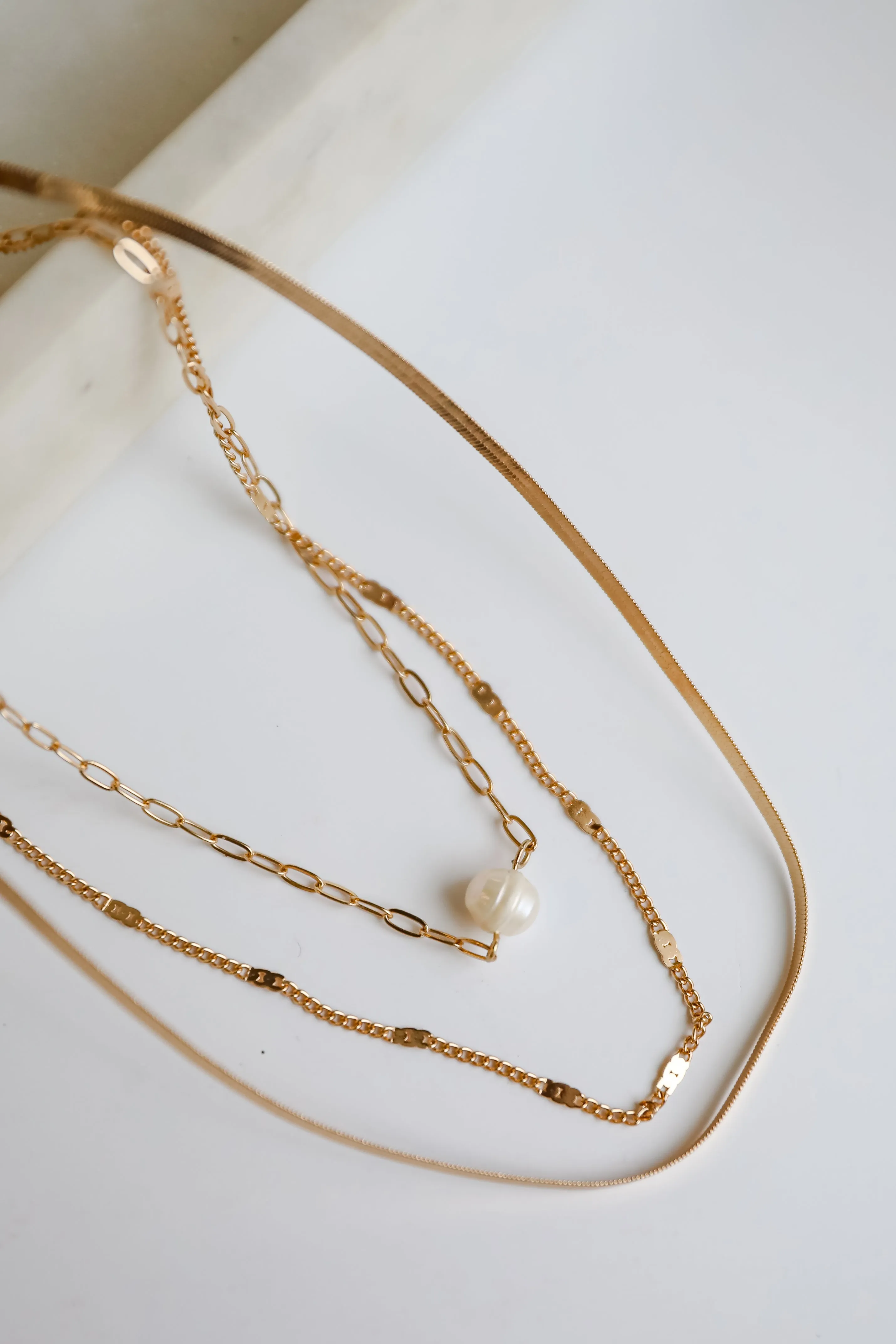 Naomi Gold Layered Chain Necklace