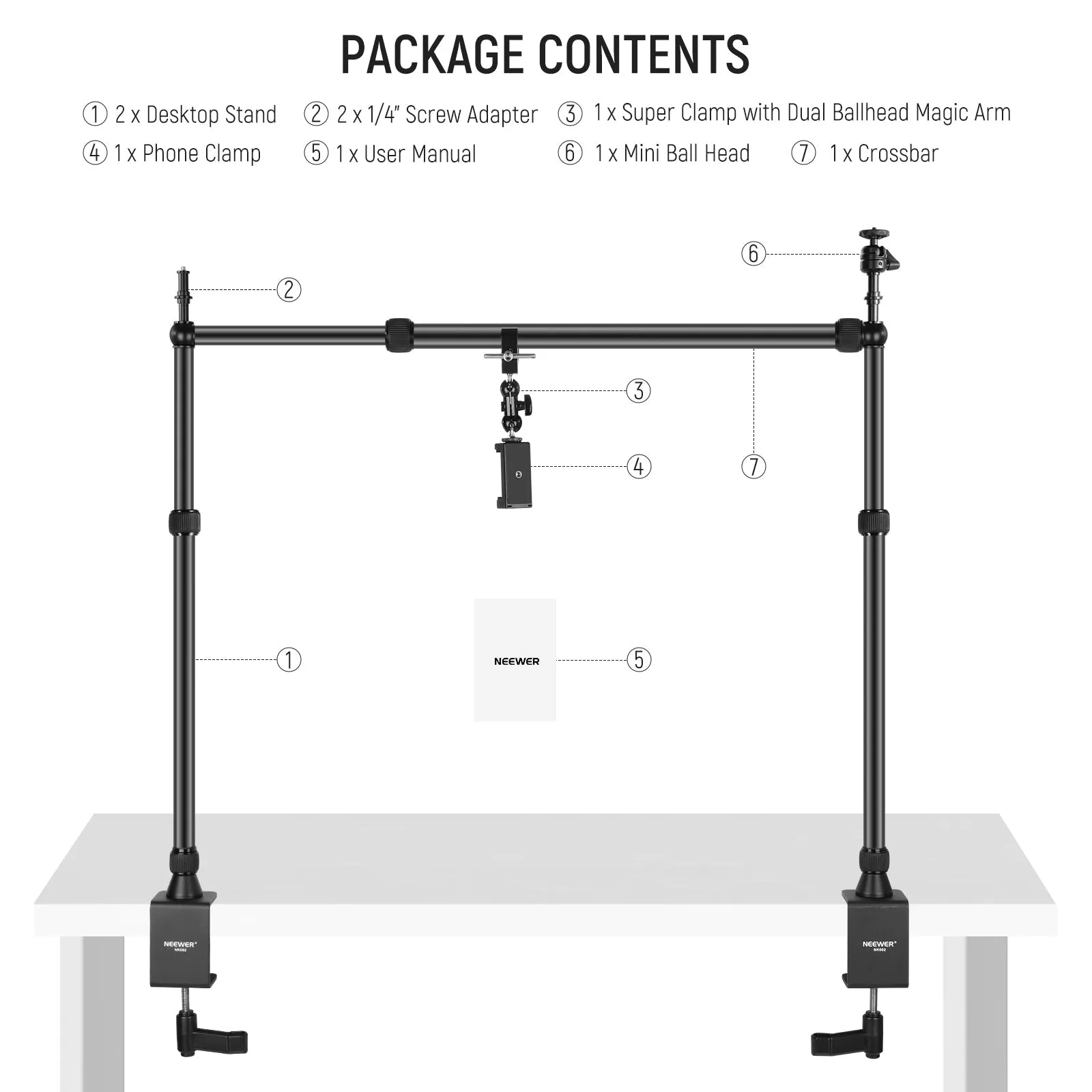 NEEWER NK002 Overhead Camera Mount Rig