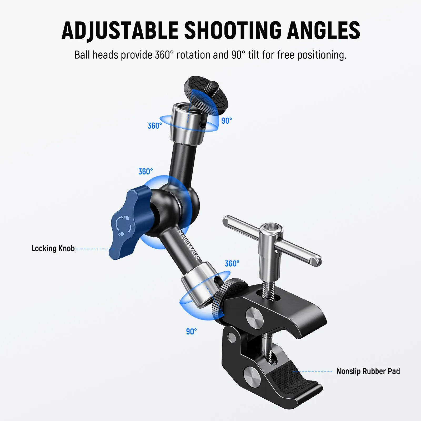 NEEWER ST15C/ST25C Super Clamp with Magic Arm Kit