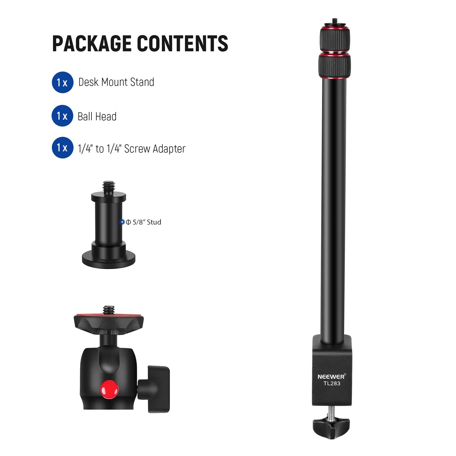 NEEWER TL283 Extendable Camera Desk Light Stand