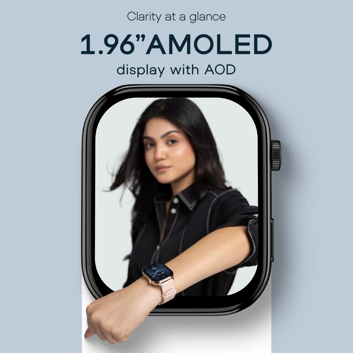 Noise Pulse 4 Max Smart Watch with AI Create (India'a 1st Ever with Unlimited Watch Faces), AI Search, 1.96" AMOLED Display, Functional Crown, Premium Metallic Finish, Health Suite (Deep Wine)