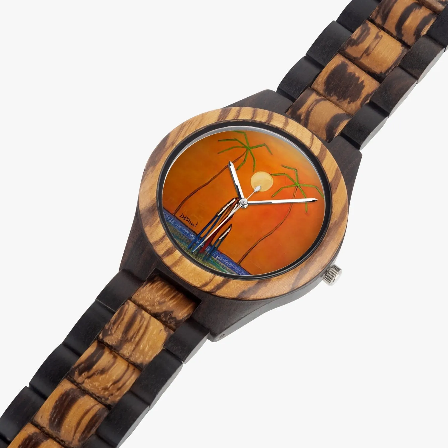 One fine day Indian Ebony Wooden Watch