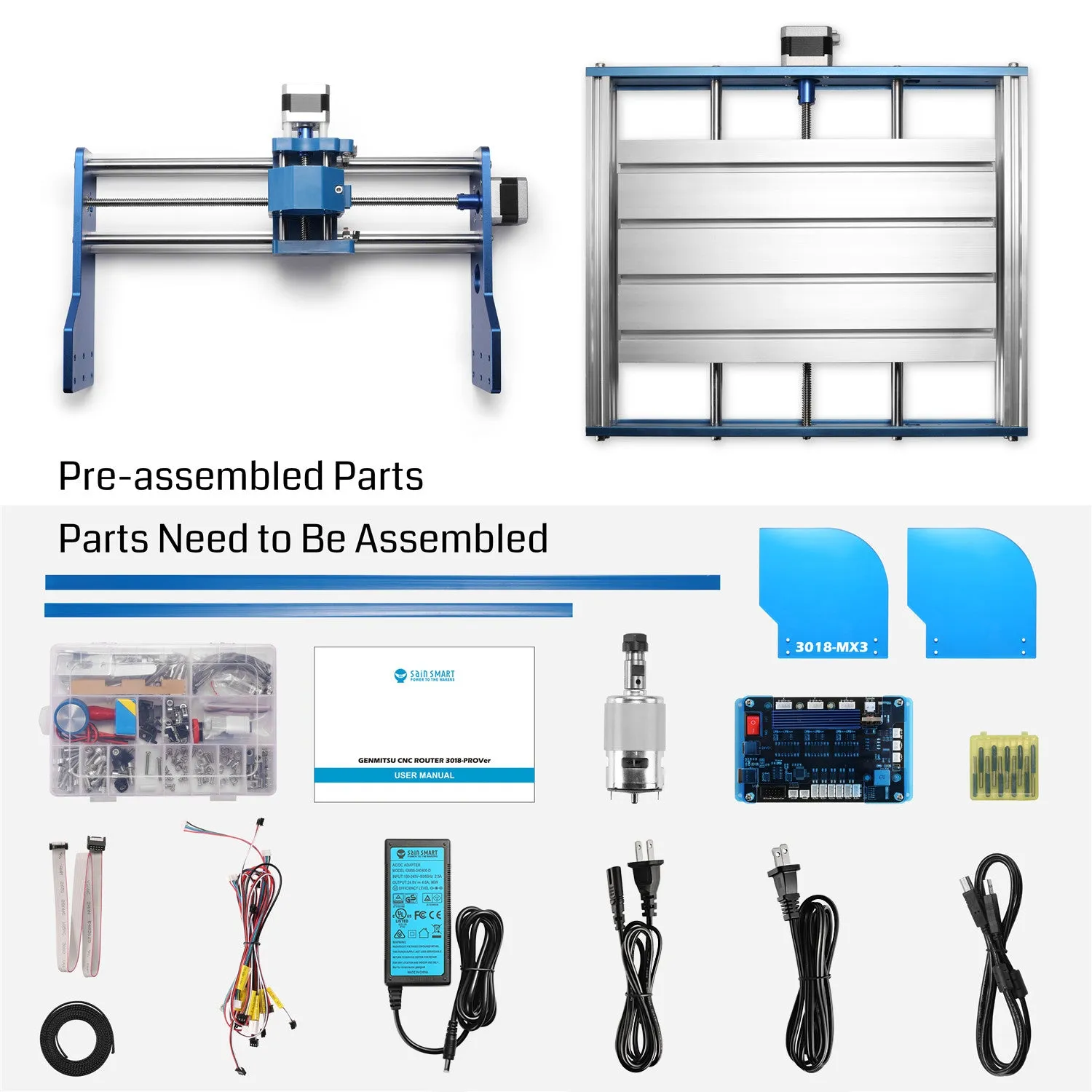 [Open Box] Genmitsu CNC Router 3018-PROVer Mach3 Kit