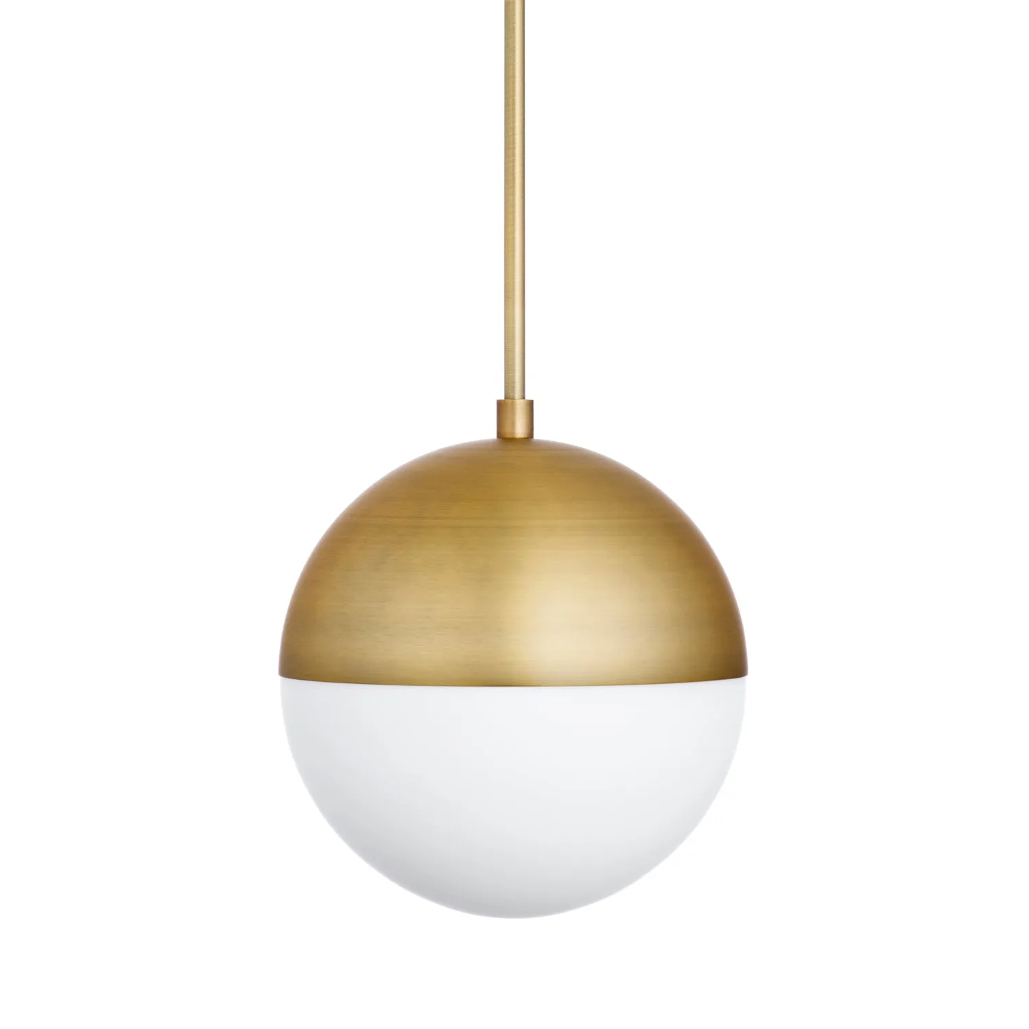 Open Box Powell LED 10" Aged Brass Globe Pendant