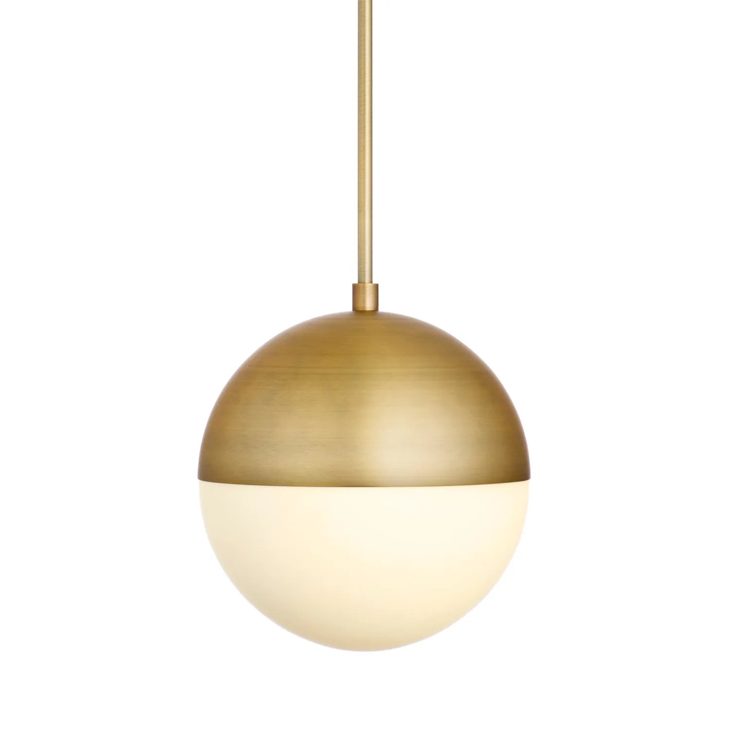 Open Box Powell LED 10" Aged Brass Globe Pendant