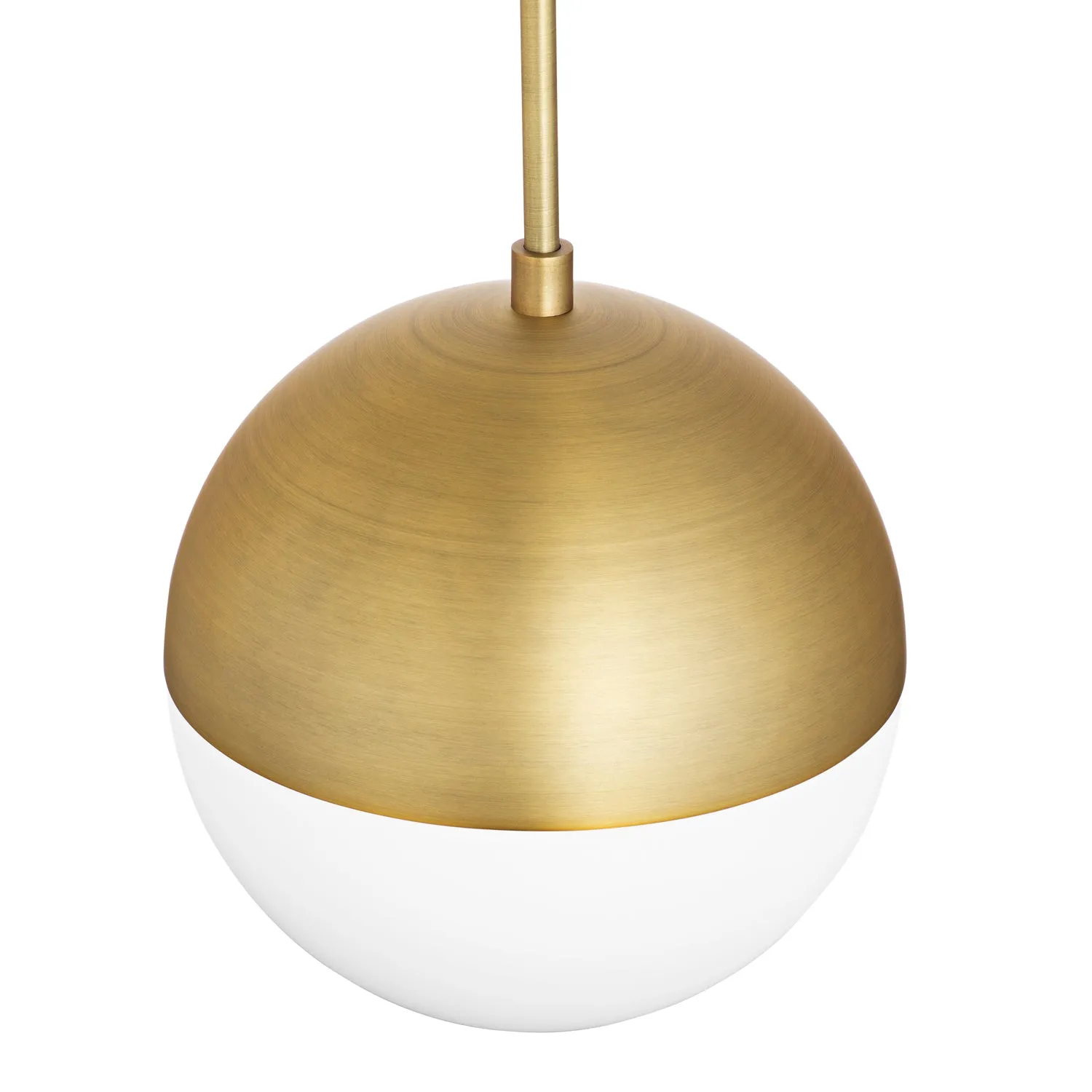 Open Box Powell LED 10" Aged Brass Globe Pendant