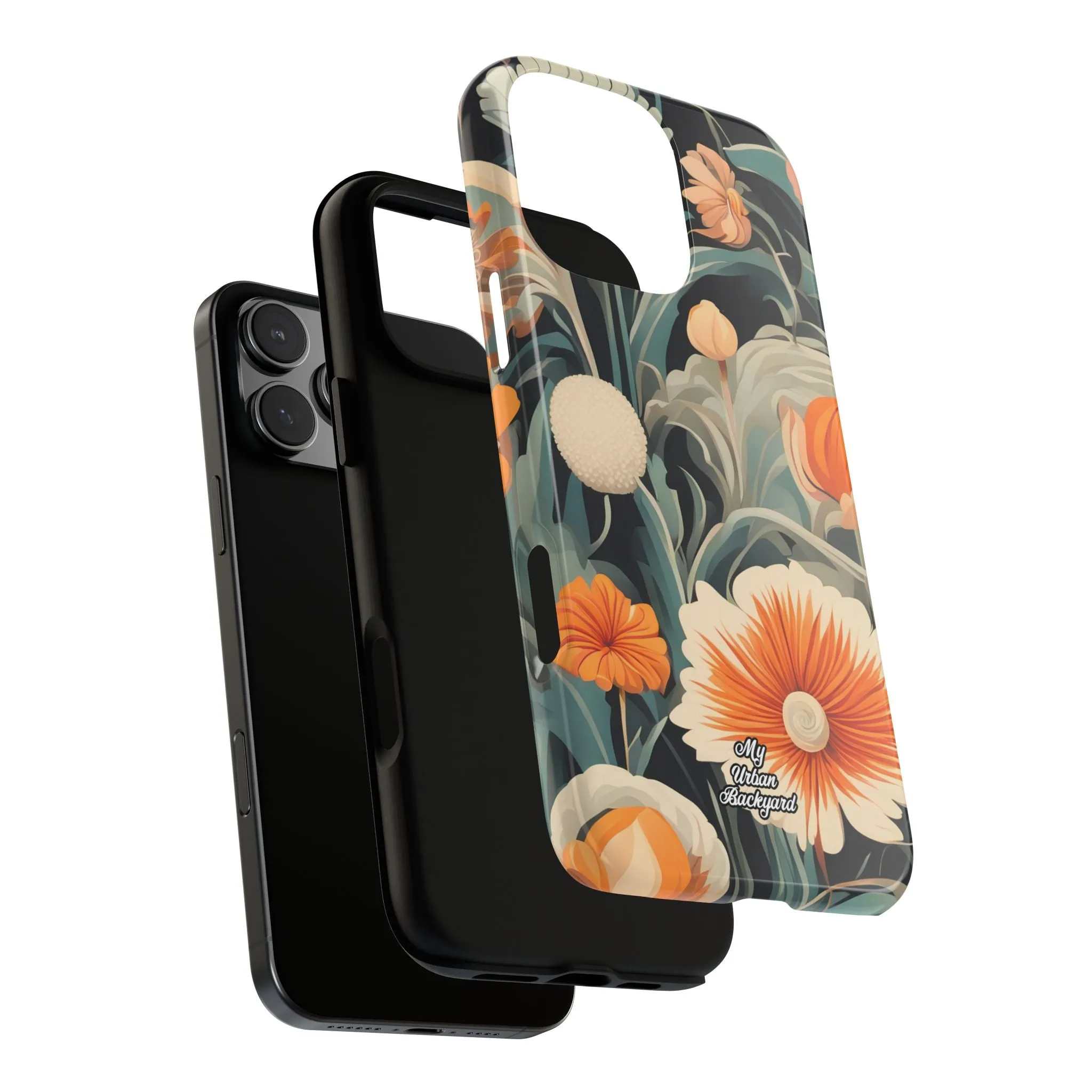 Orange and White Flowers, Cell Phone Case - Apple, Samsung or Google Pixel