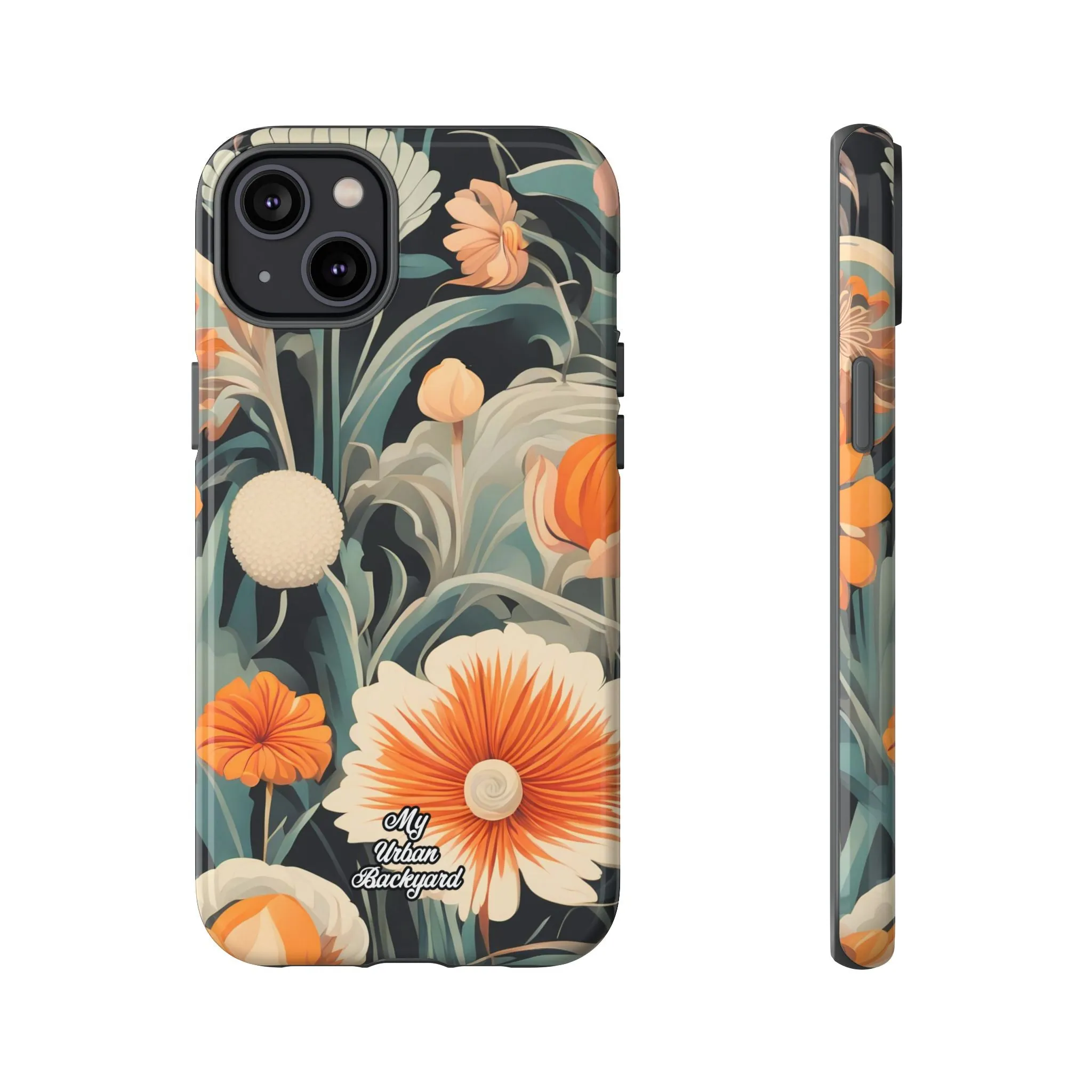 Orange and White Flowers, Cell Phone Case - Apple, Samsung or Google Pixel