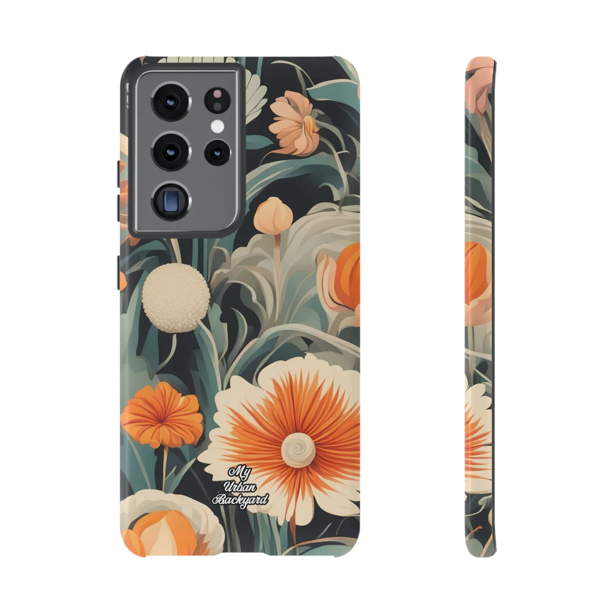 Orange and White Flowers, Cell Phone Case - Apple, Samsung or Google Pixel