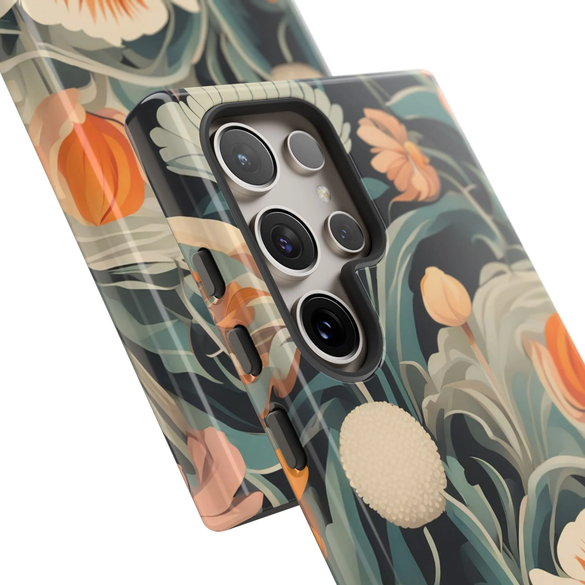 Orange and White Flowers, Cell Phone Case - Apple, Samsung or Google Pixel