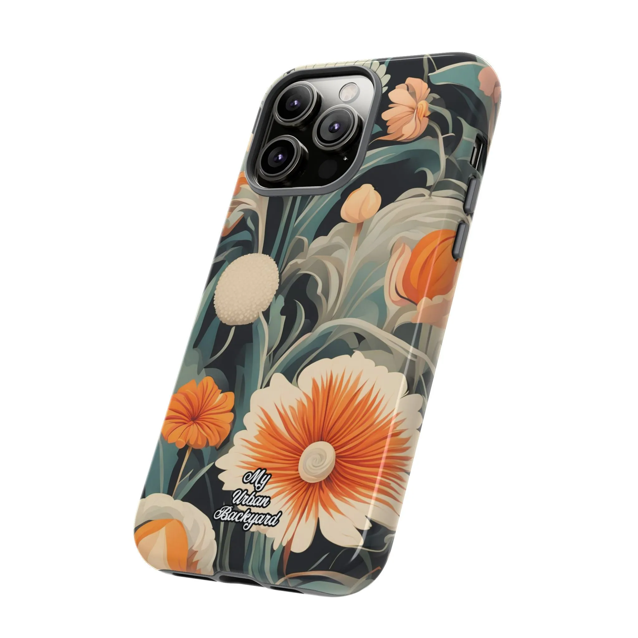 Orange and White Flowers, Cell Phone Case - Apple, Samsung or Google Pixel