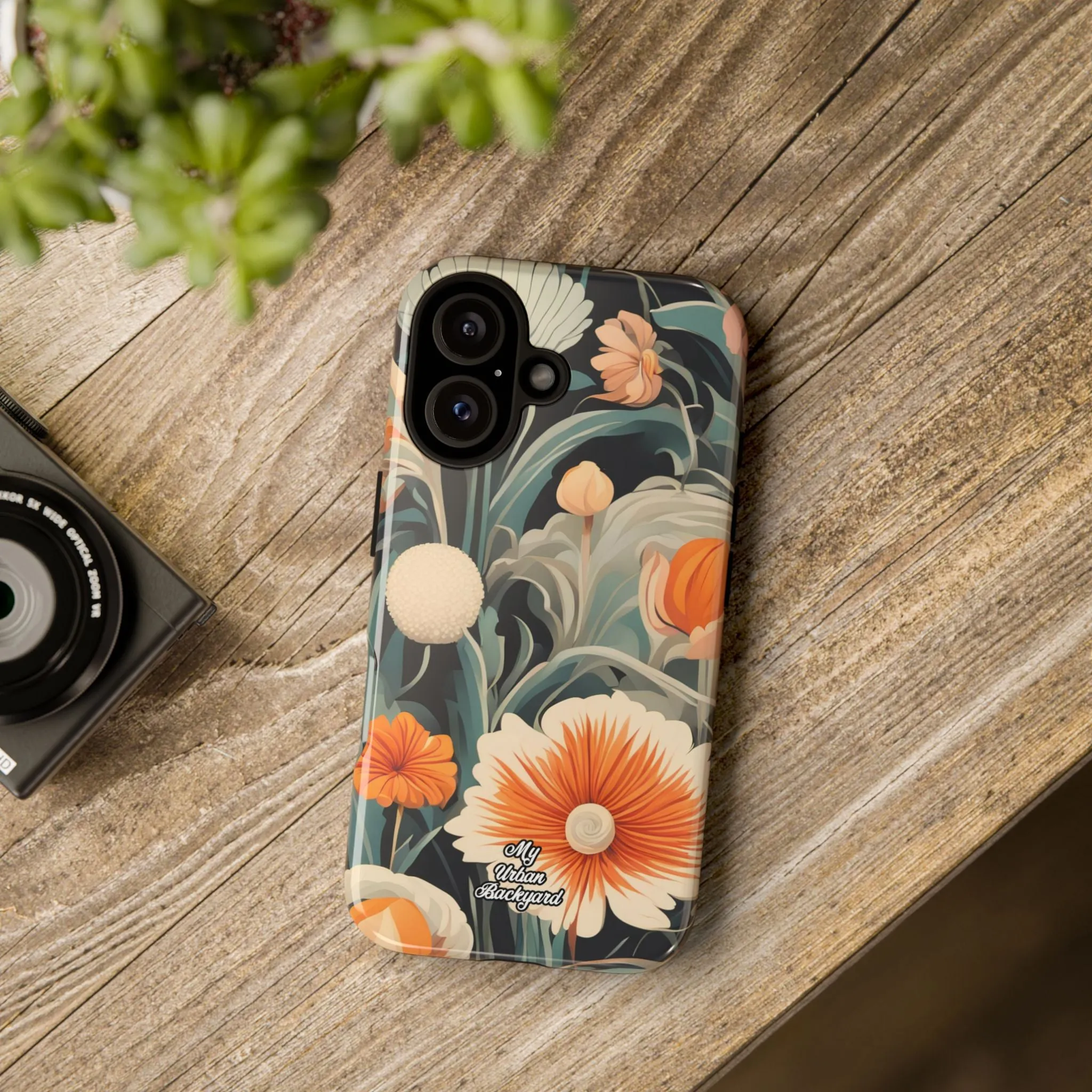 Orange and White Flowers, Cell Phone Case - Apple, Samsung or Google Pixel