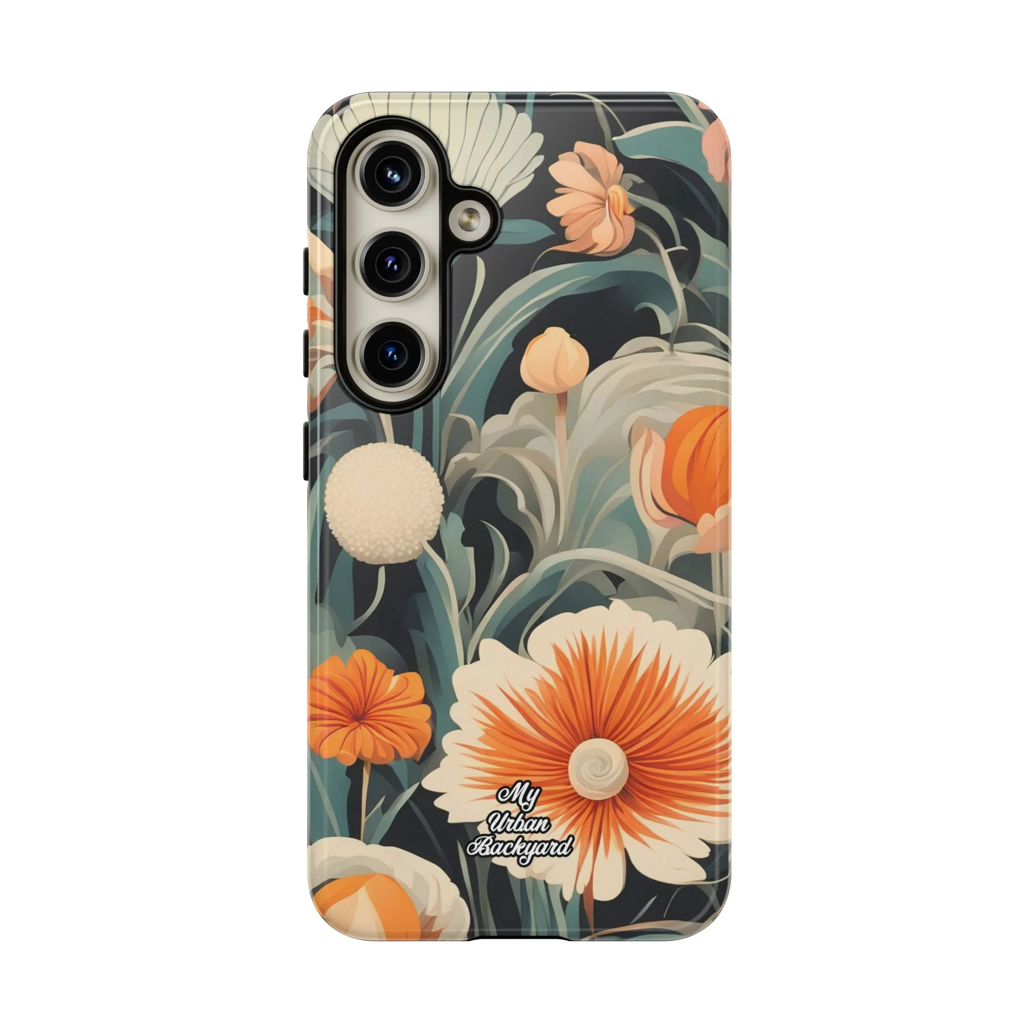 Orange and White Flowers, Cell Phone Case - Apple, Samsung or Google Pixel